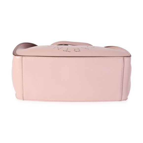 Stella McCartney Mauve Vegan Leather Perforated Logo Tote - Picture 5 of 8